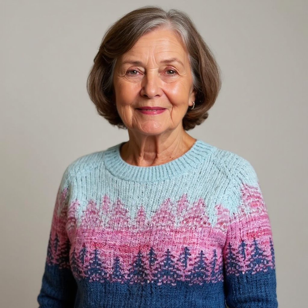 Alva - Nordic Forest Fair Isle Knit Sweater 4