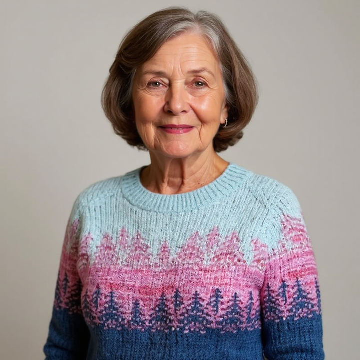 Alva - Nordic Forest Fair Isle Knit Sweater 4