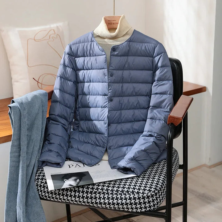 Amandine | Women's Collarless Lightweight Puffer Jacket 10