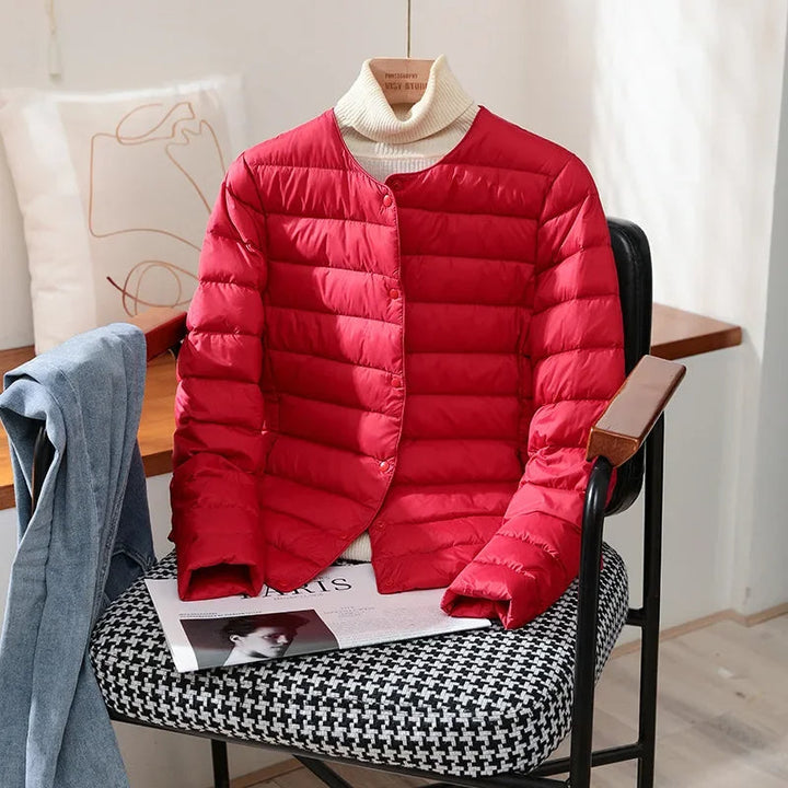 Amandine | Women's Collarless Lightweight Puffer Jacket 4