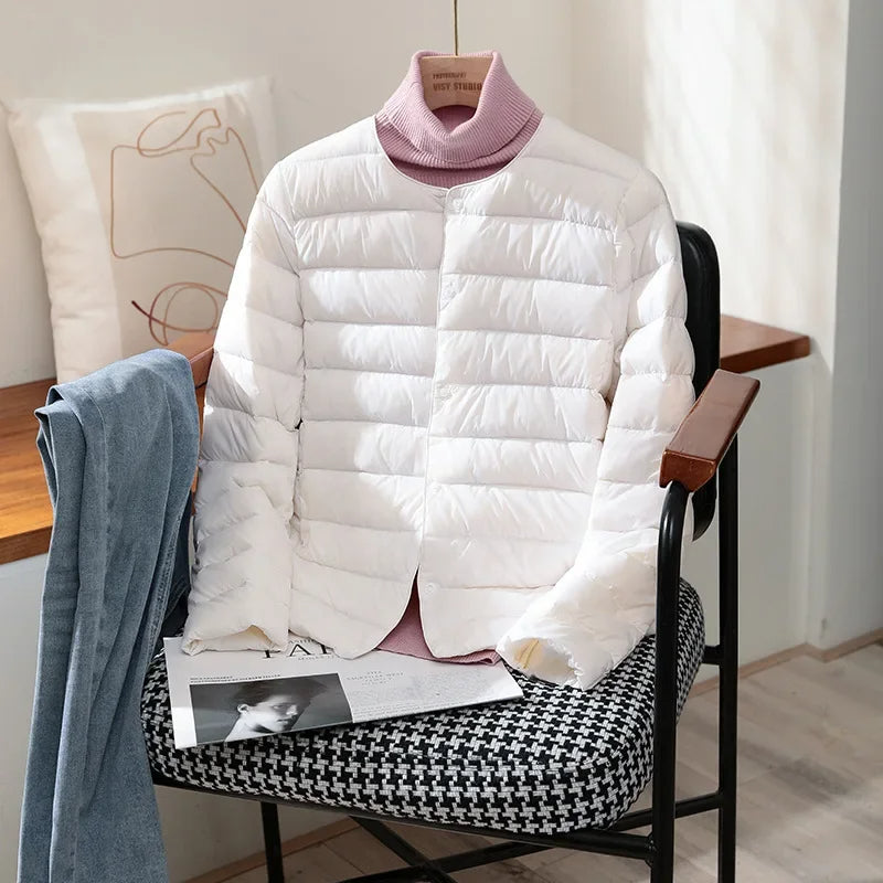 Amandine | Women's Collarless Lightweight Puffer Jacket 5
