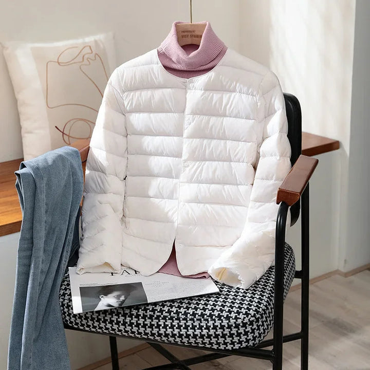Amandine | Women's Collarless Lightweight Puffer Jacket 5