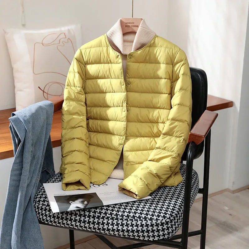 Amandine | Women's Collarless Lightweight Puffer Jacket 6
