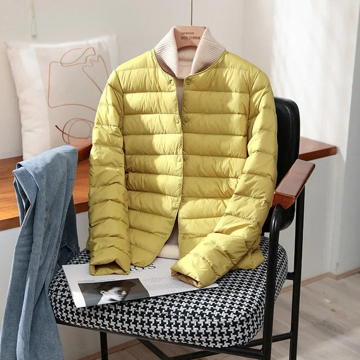 Amandine | Women's Collarless Lightweight Puffer Jacket 6