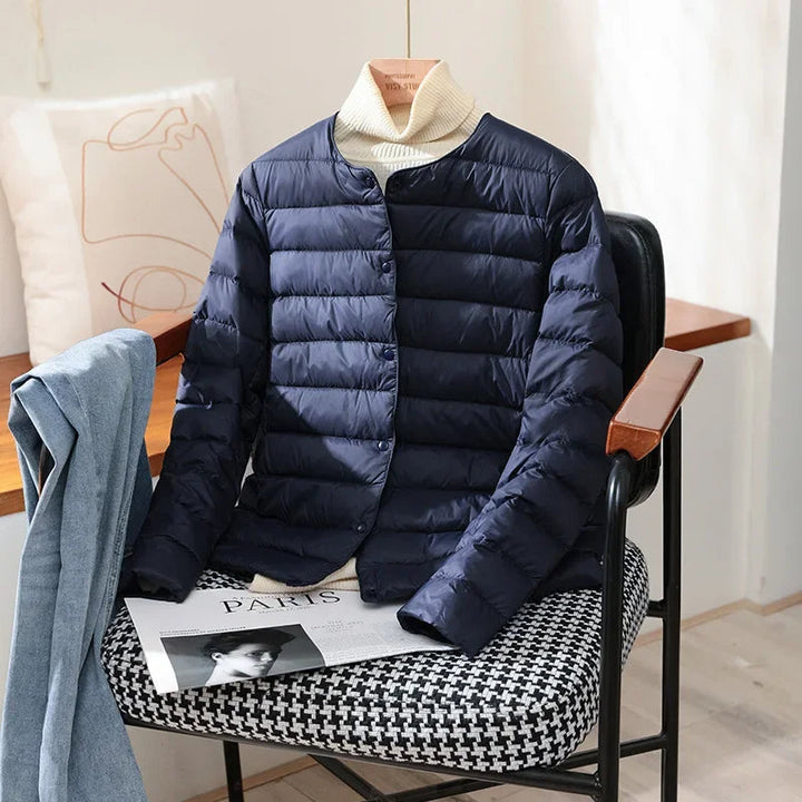 Amandine | Women's Collarless Lightweight Puffer Jacket 9