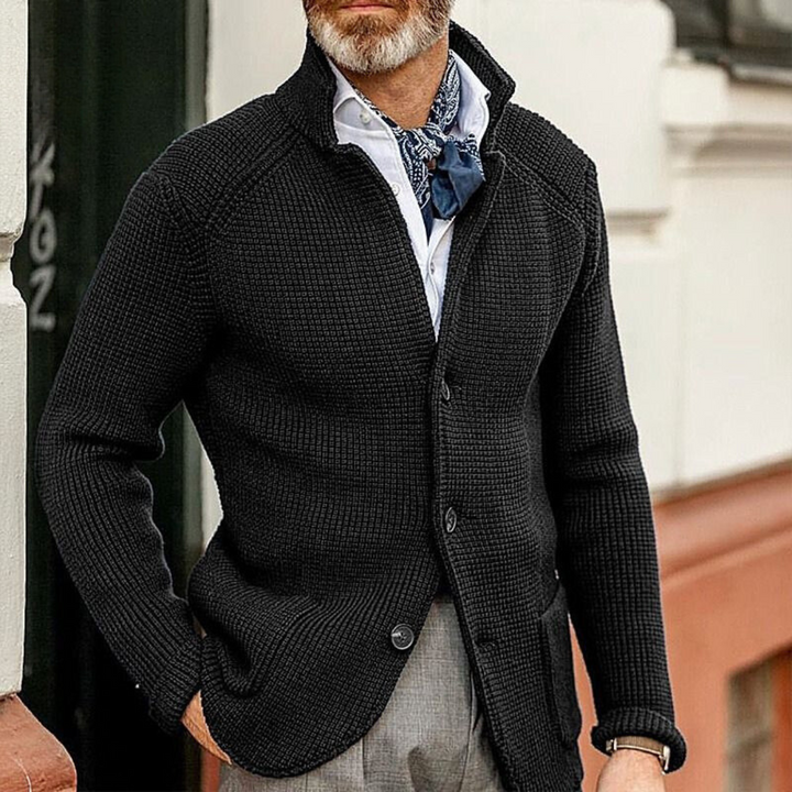 Ambrose - Waffle Knit Button Cardigan 2