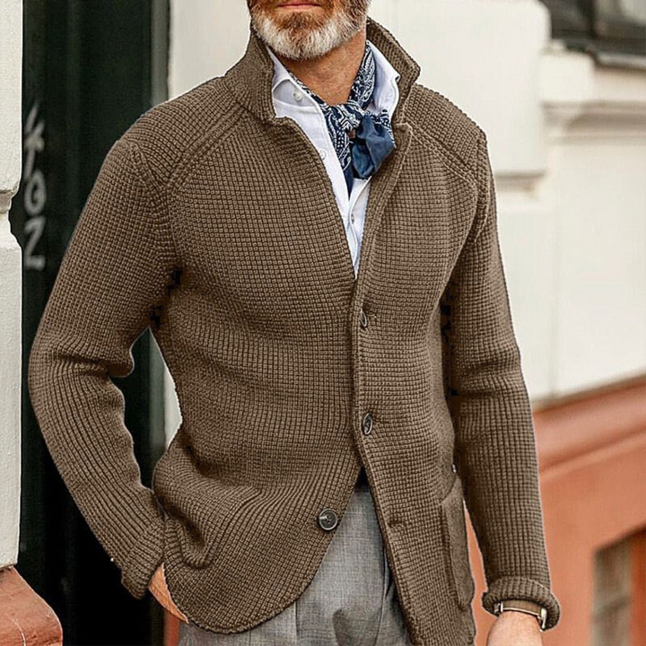 Ambrose - Waffle Knit Button Cardigan 3