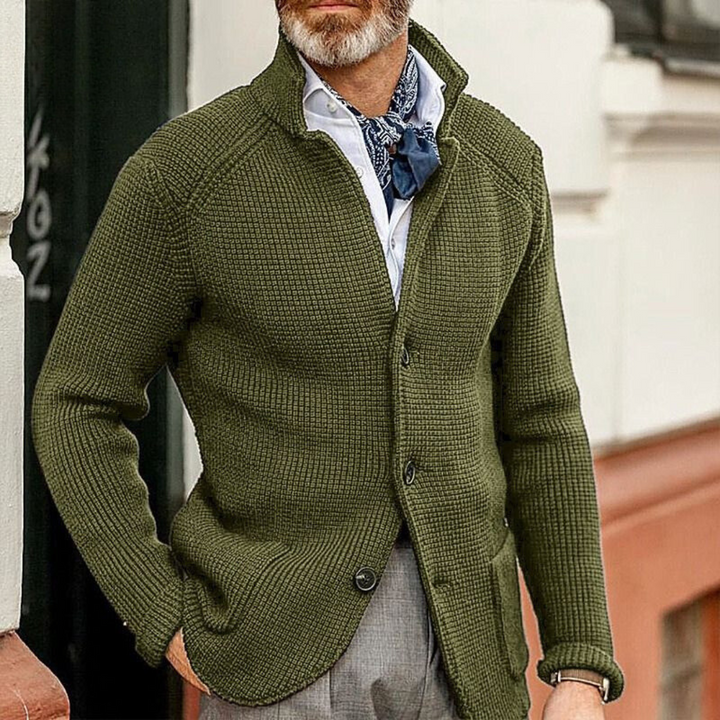 Ambrose - Waffle Knit Button Cardigan 4