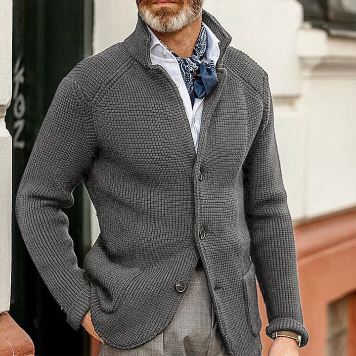 Ambrose - Waffle Knit Button Cardigan 5