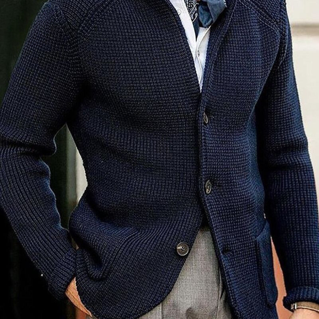 Ambrose - Waffle Knit Button Cardigan 6