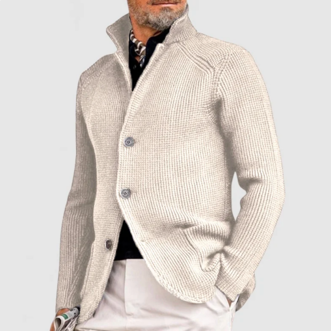 Ambrose - Waffle Knit Button Cardigan 8