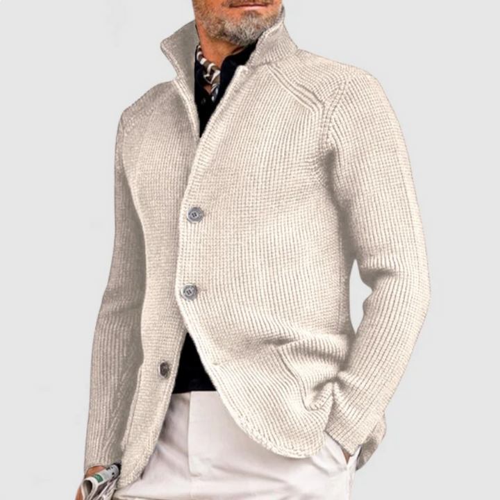 Ambrose - Waffle Knit Button Cardigan 8