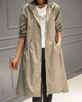 Anouk - Long Ruched Waterproof Coat