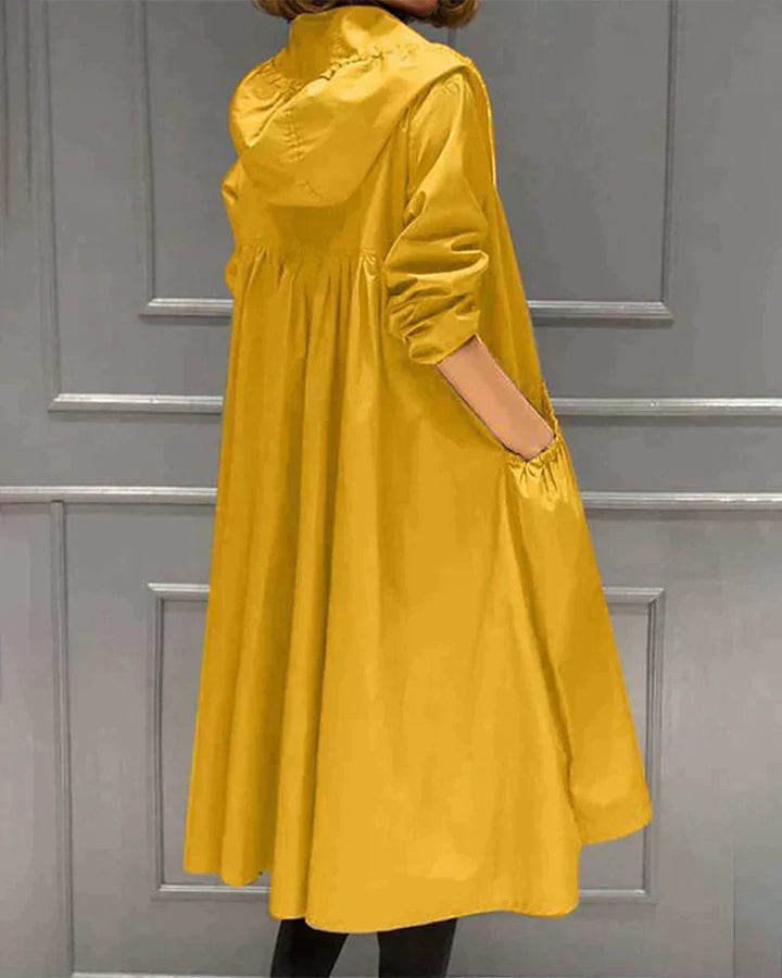 Anouk - Long Ruched Hooded Coat 4