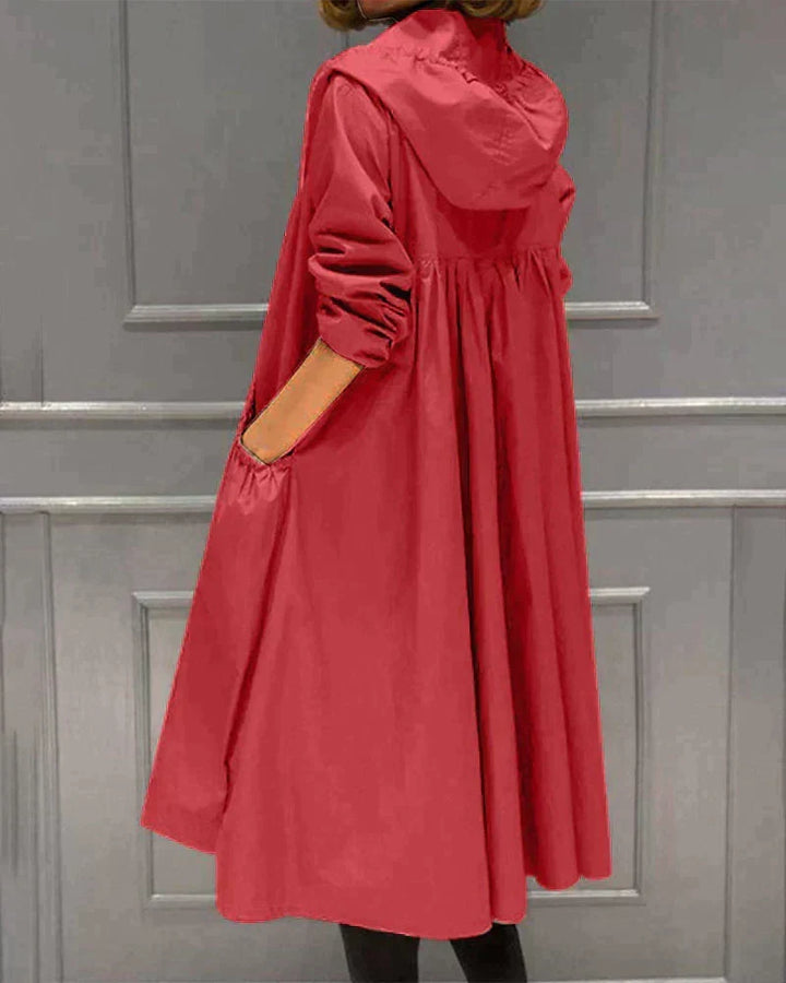 Anouk - Long Ruched Hooded Coat 5