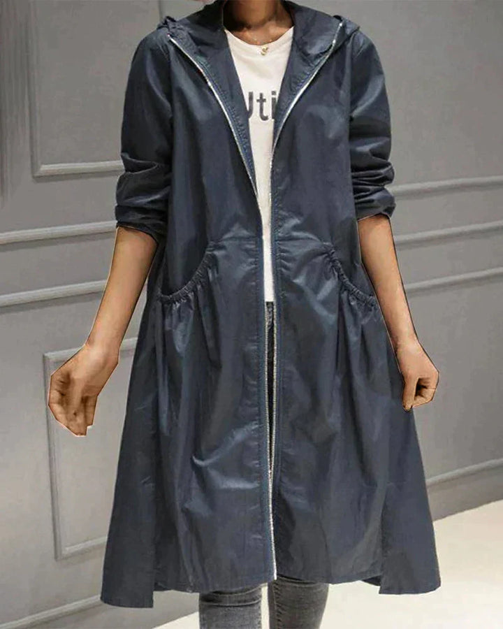 Anouk - Long Ruched Hooded Coat 6