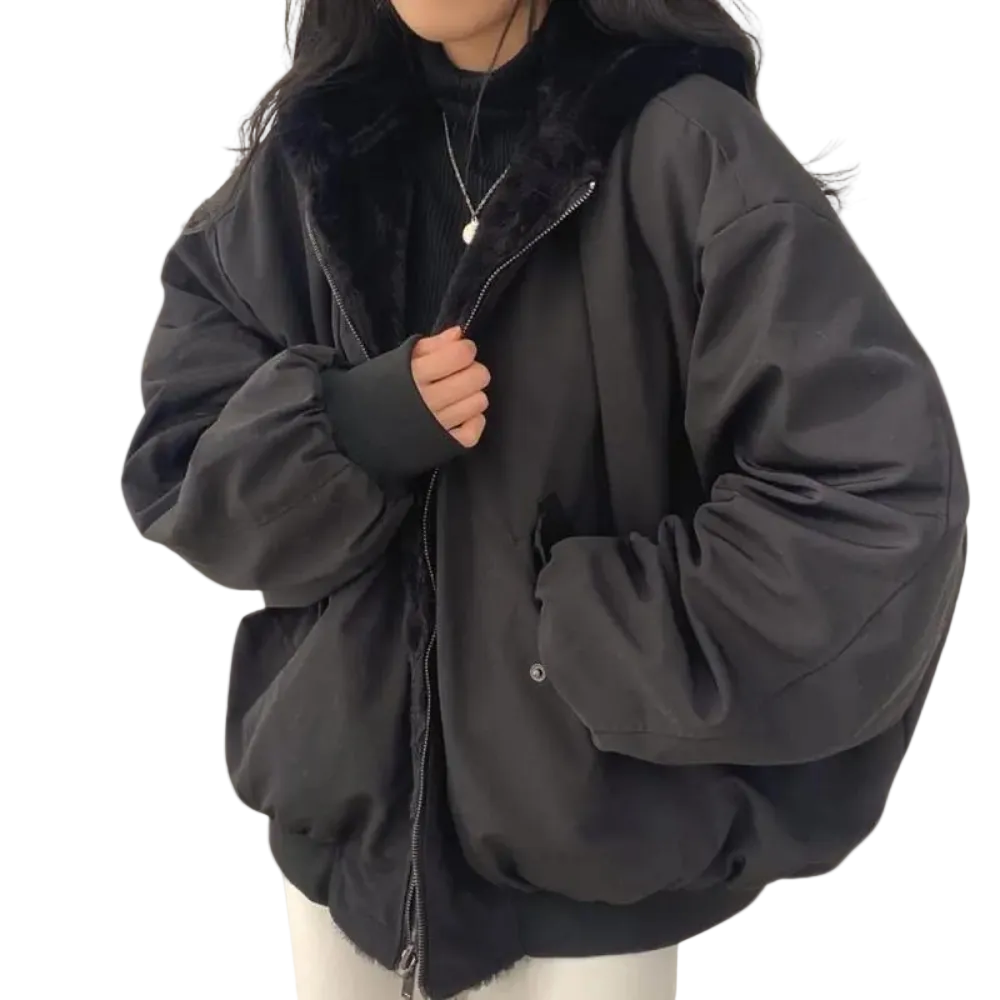 Apolline | Women's Oversized Bomber Jacket Sherpa Lined 1