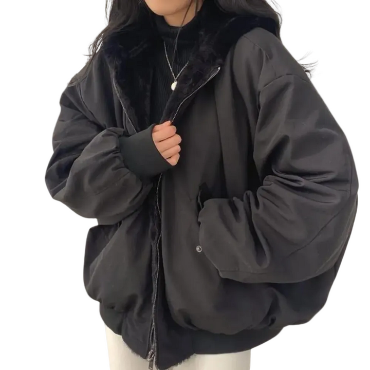 Apolline | Women's Oversized Bomber Jacket Sherpa Lined 1