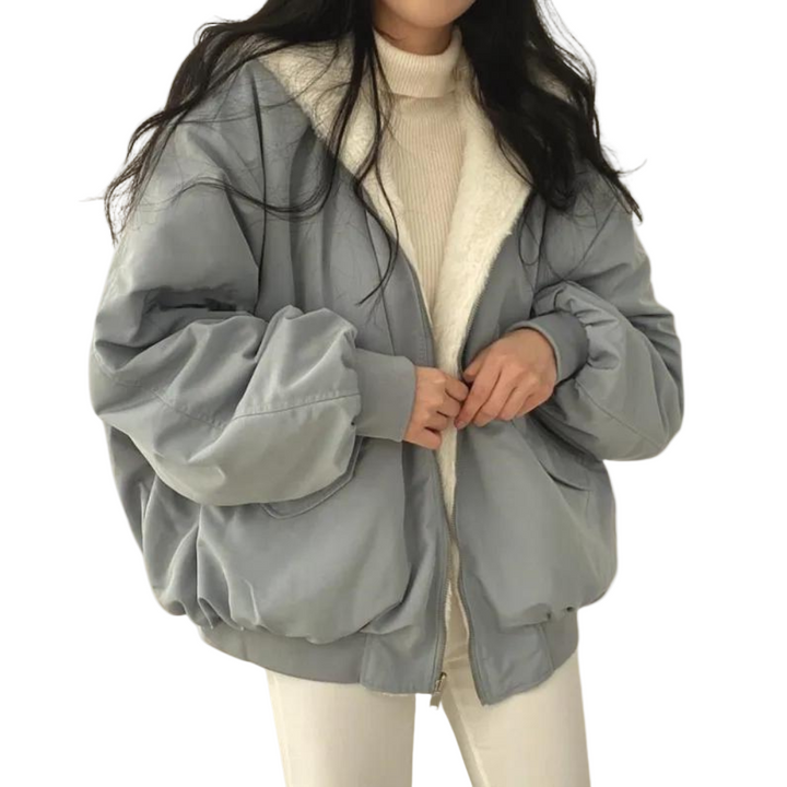 Apolline | Women's Oversized Bomber Jacket Sherpa Lined 2