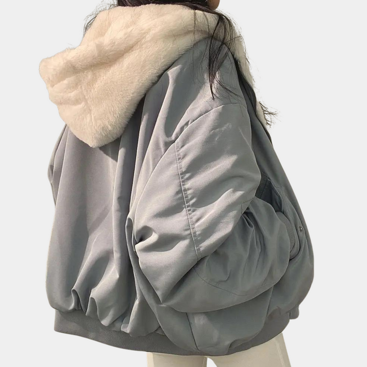 Apolline | Women's Oversized Bomber Jacket Sherpa Lined 5