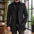 Arend | Men's Topcoat Overcoat Funnel Neck Coat Winter