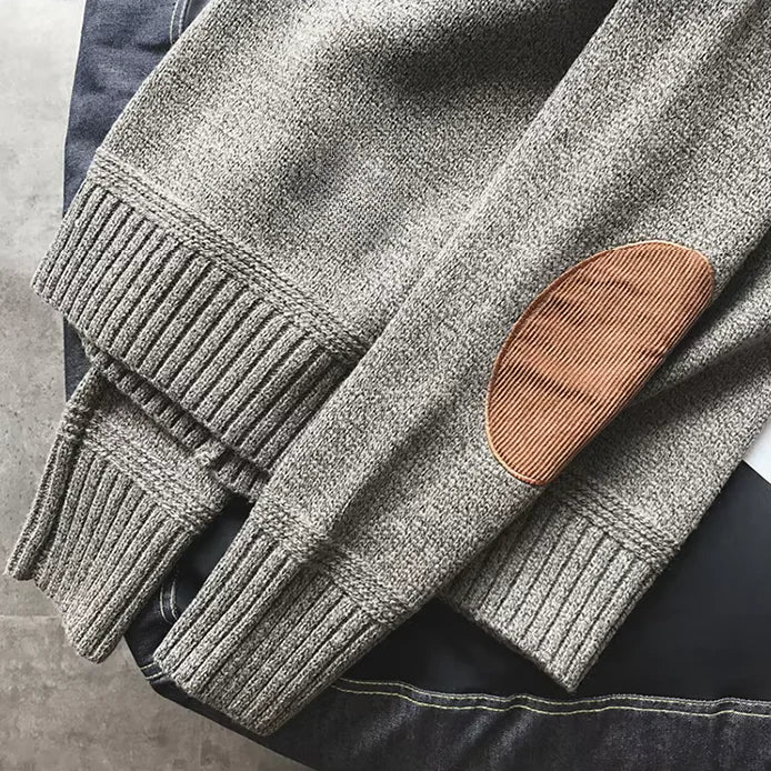 Arthur | Men's Elbow Patch Sweater Knit Pullover 5