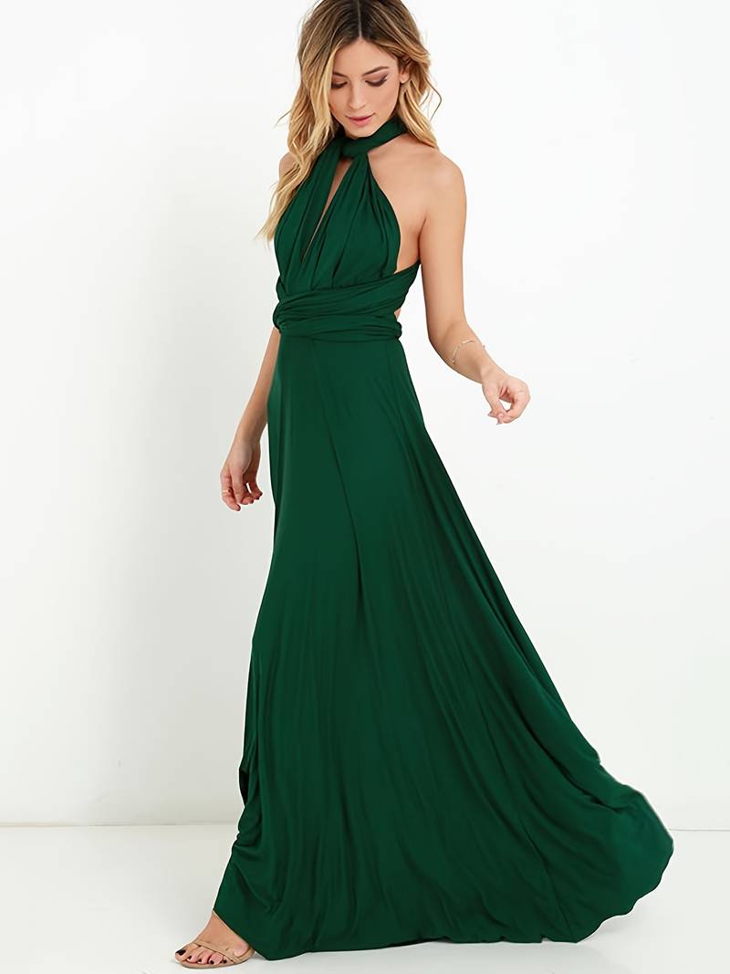 Athena - One-Shoulder Slit Maxi Dress 8