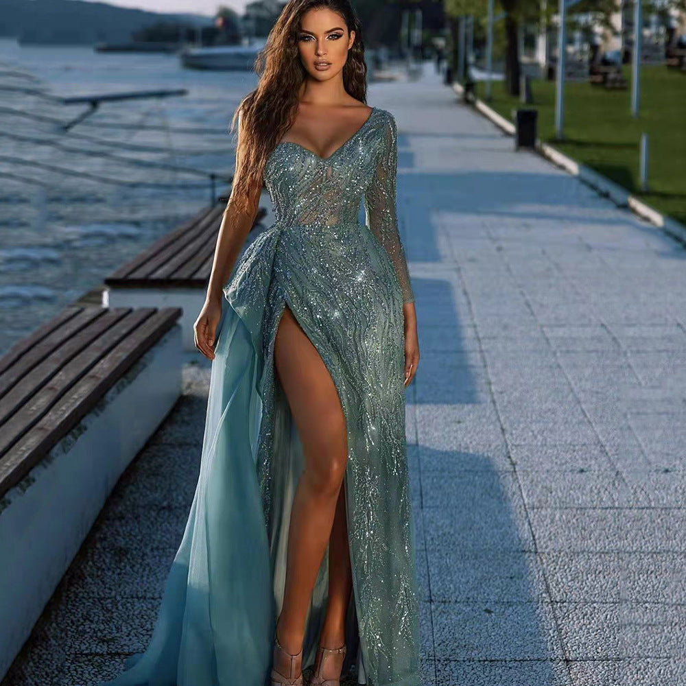 Azura - Sequin One-Shoulder Maxi Dress 1