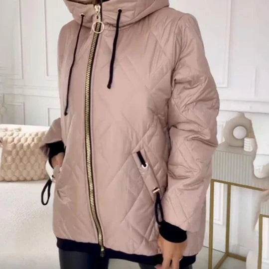 Bastienne | Women's Quilted Hooded Jacket Zip Up 1