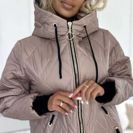 Bastienne | Women's Quilted Hooded Jacket Zip Up 10