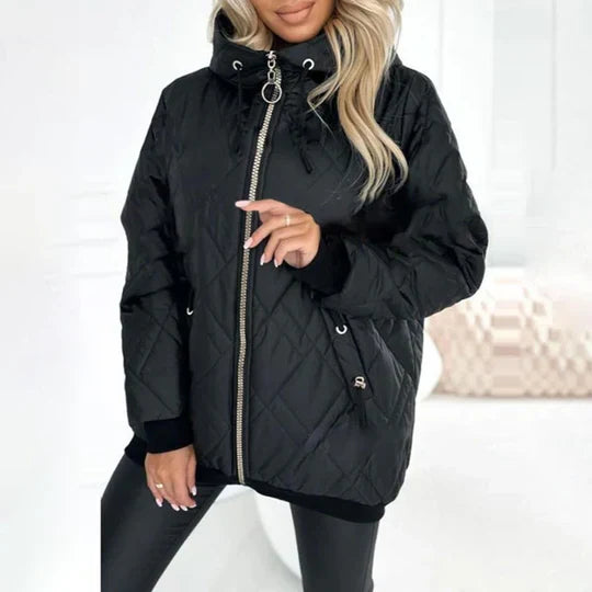 Bastienne | Women's Quilted Hooded Jacket Zip Up 5