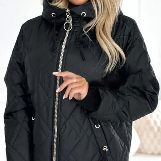 Bastienne | Women's Quilted Hooded Jacket Zip Up 6