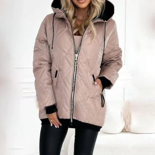Bastienne | Women's Quilted Hooded Jacket Zip Up 7