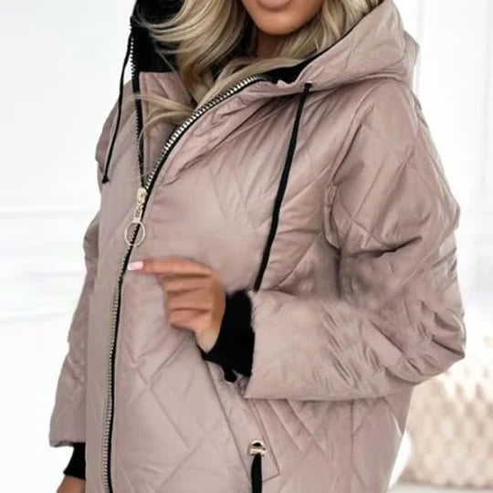 Bastienne | Women's Quilted Hooded Jacket Zip Up 9
