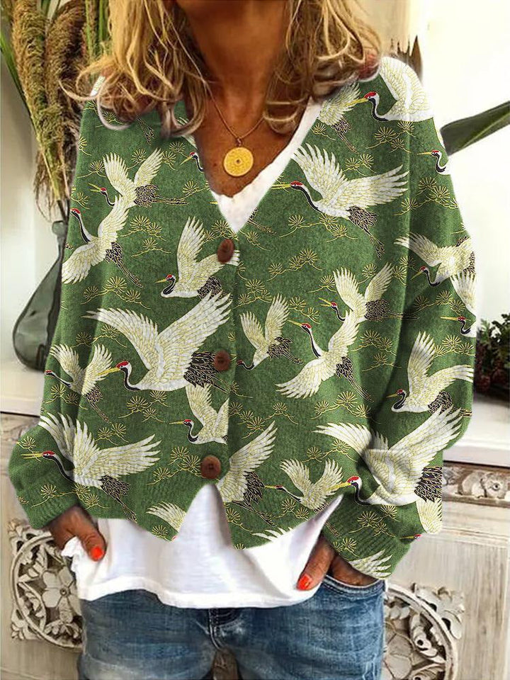 Baukje | Women's Floral Cardigan Printed Boho Plus Size 2