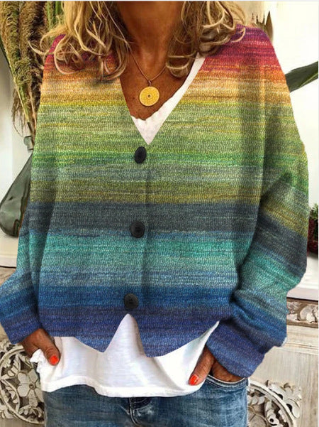 Baukje | Women's Floral Cardigan Printed Boho Plus Size 4