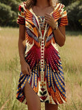 Tessalie |  Summer Dress with Artistic Print