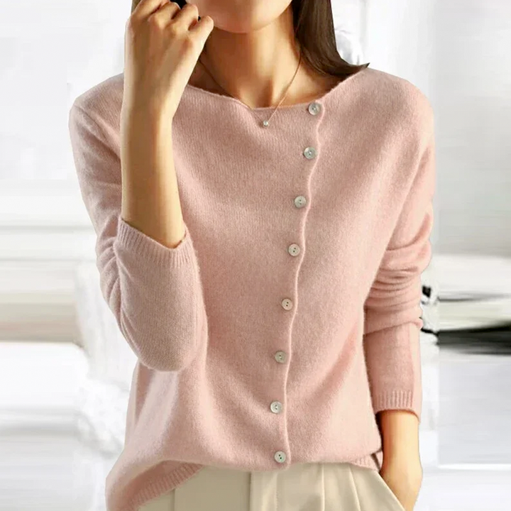 Beatrice - Asymmetric Button Sweater 4