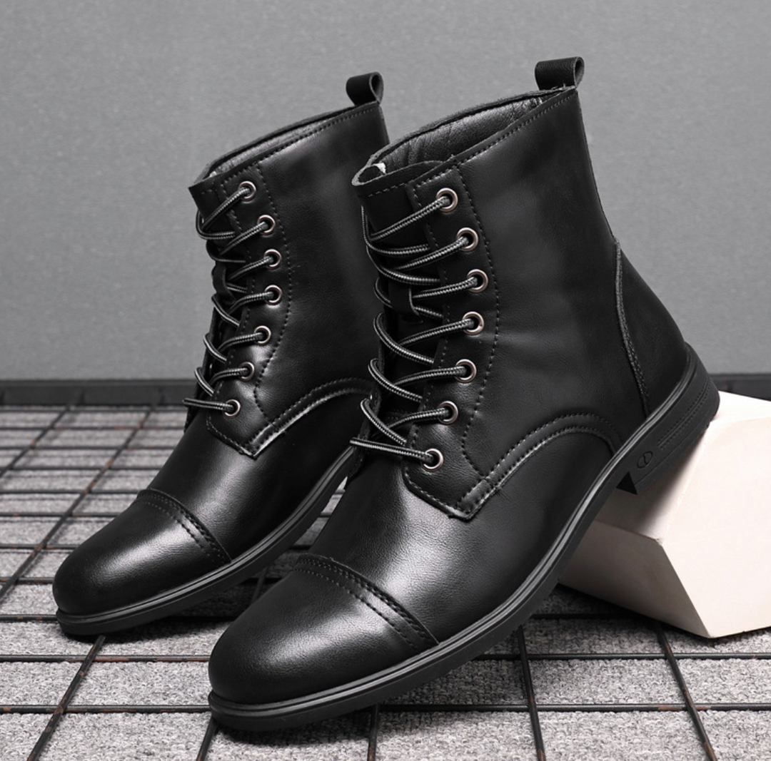 Bennett | Men's Leather Boots Lace Up Cap Toe Dress Ankle 1
