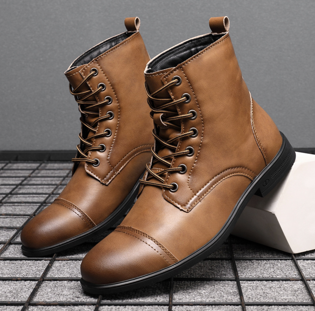 Bennett | Men's Leather Boots Lace Up Cap Toe Dress Ankle 2
