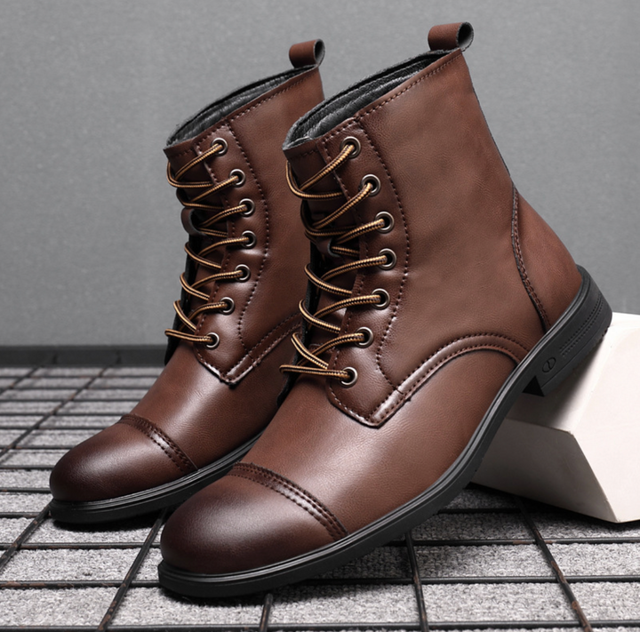 Bennett | Men's Leather Boots Lace Up Cap Toe Dress Ankle 3