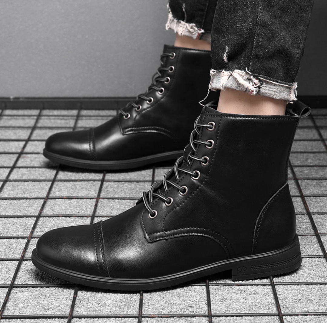 Bennett | Men's Leather Boots Lace Up Cap Toe Dress Ankle 4