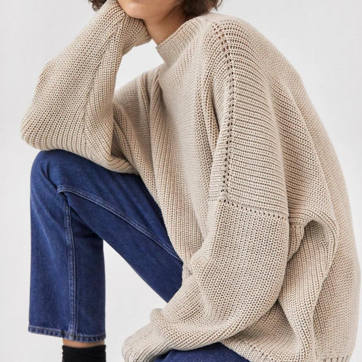 Berber | Women's Knit Sweater Boat Neck Oversized Ribbed Pullover 9
