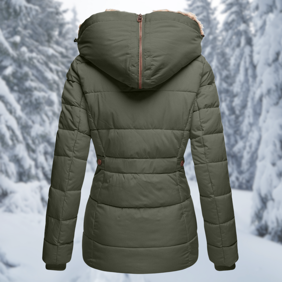 Bernadette | Women's Puffer Jacket Fur Hood 5