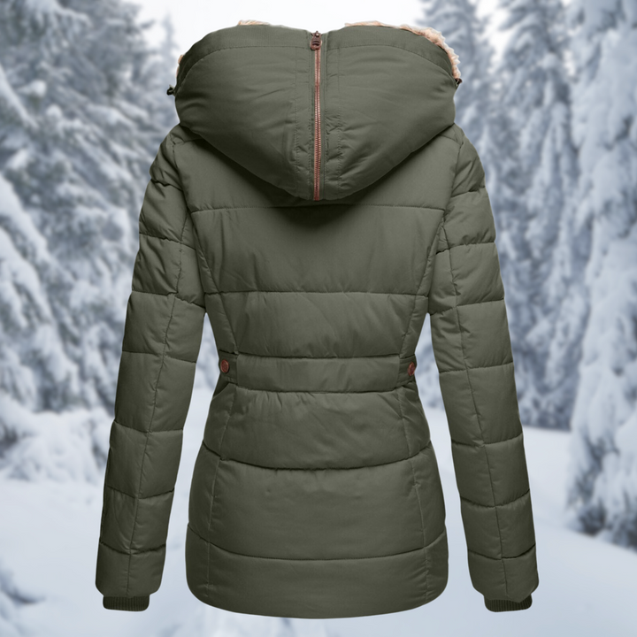 Bernadette | Women's Puffer Jacket Fur Hood 5