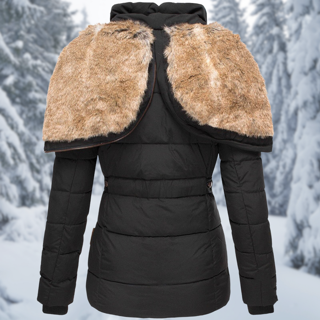 Bernadette | Women's Puffer Jacket Fur Hood 6
