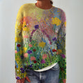 Birgit - Floral Nordic Knit Sweater