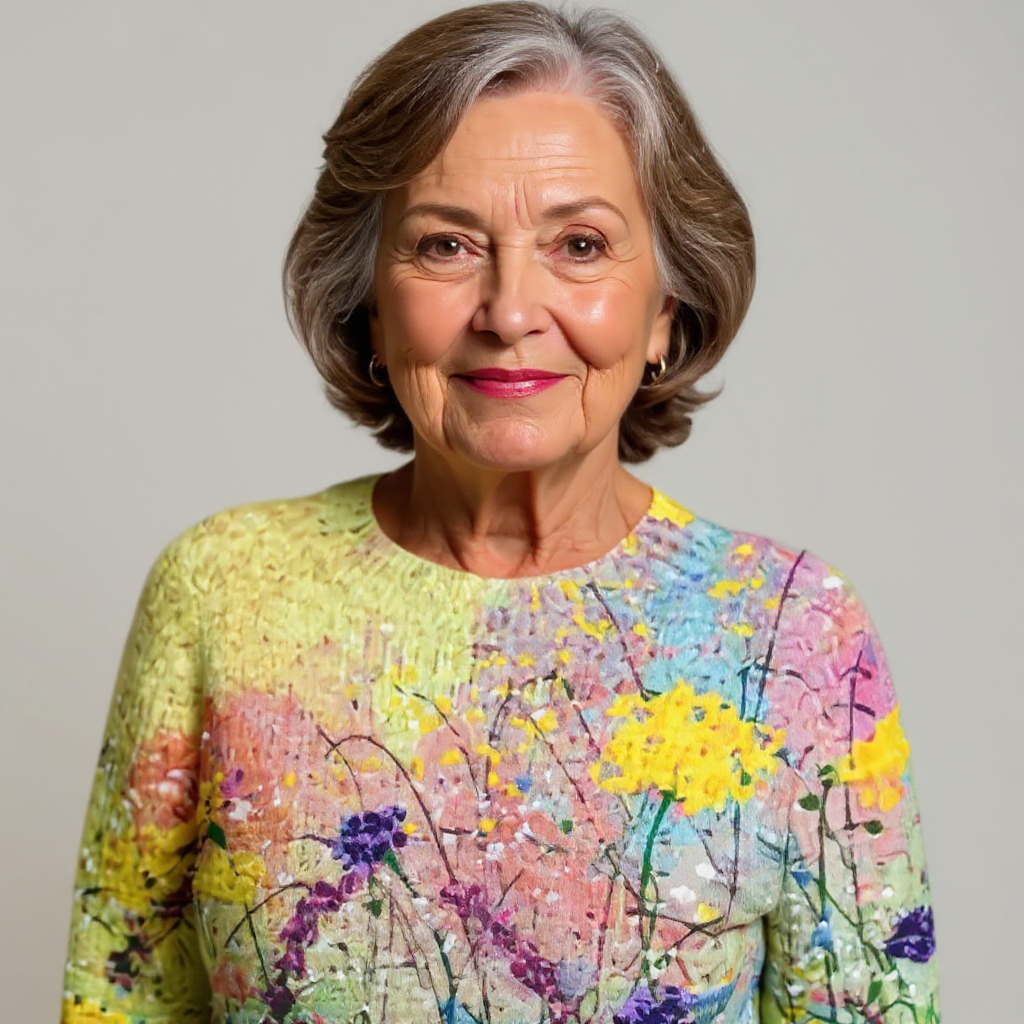Birgit - Floral Nordic Knit Sweater 4