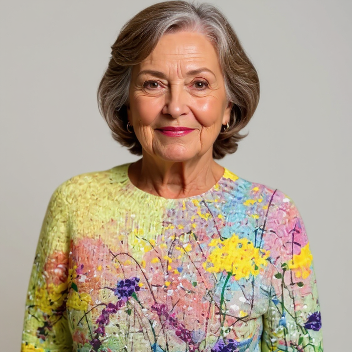 Birgit - Floral Nordic Knit Sweater 4