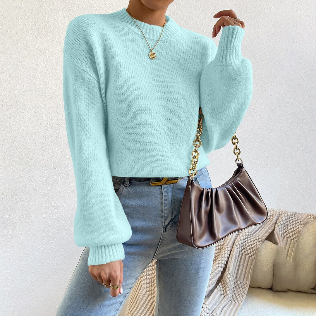 Birthe | Women's Crew Neck Sweater Knit Pullover Oversized 1